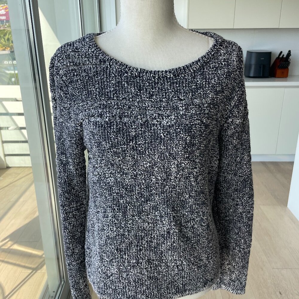 Rag & Bone Navy & White Cable Knit Sweater – Size Small